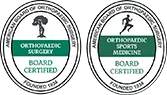 Board Certified by the American Board of Orthopaedic Surgery; Orthopaedic Sports Medicine subspecialty certification